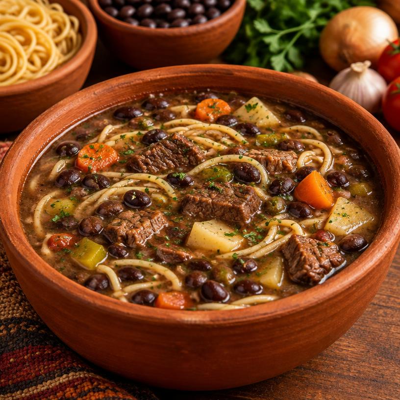 Sopa feijão c/ carne